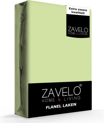 Zavelo Deluxe Flanel Laken Limoen - Lits-jumeaux (240x300 cm) - 100% katoen - Extra Dik - Zware Kwaliteit - Hotelkwaliteit