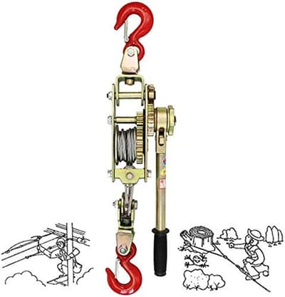 Handlier met Kabel - Trekker Ratel - Zware Lasten Verplaatsen - Dubbele Haak Ontwerp - Tot 4 Meter - Zilver