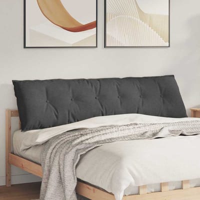 vidaXL - Rugkussen - Donkergrijs - 180 - x - 50 - cm - Corduroy - stof