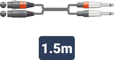 Chord XFJ0150 Professionele XLRF - Jack Male kabel 1.5m
