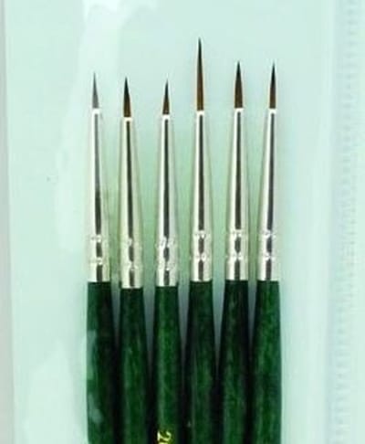 R&L Gold Taklon Brush Set No. 9139 - 6 Pack