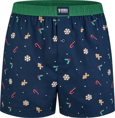 Happy Shorts Heren Wijde Boxershorts Kerst Print Christmas Allover - Maat XL