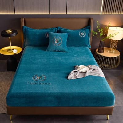 Zacht Pluche Hoeslaken Effen Flanel Elastiek Hoeslaken Matrasbeschermer Hoes Fluweel Sprei Matrashoes 90x200cm