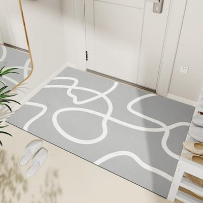 Eenvoudige Lucht Huishoudelijke Stofverwijdering Entree Deurmat Entree Deur PU Leer Tapijt Entree Slijtvast Vuile Voeten Mat 45*75cm