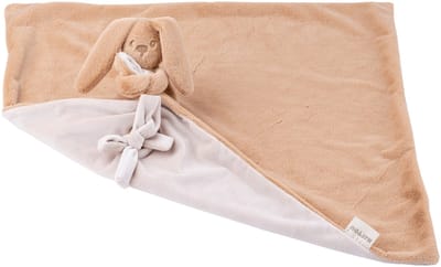 Nattou Lapidou Baby Dekentje met Knuffel - 50 x 50 cm - Doudou Konijn - Baby Cadeau - Warm Beige