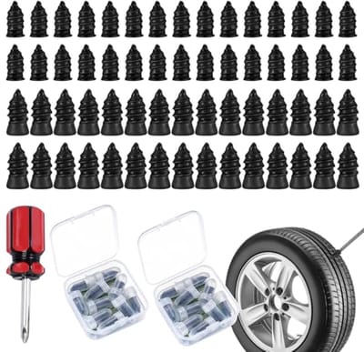 60 stuks vacuüm bandenreparatieset voor auto, motorfiets en vrachtwagen - 2 maten