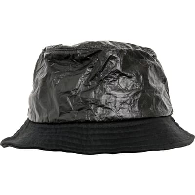 Flexfit - Crinkled Paper Bucket Hat black one size Bucket hat / Vissershoed - Zwart