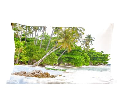 Sierkussens - Kussentjes Woonkamer - 50x30 cm - Palmbomen - Strand - Zomer - Tropisch
