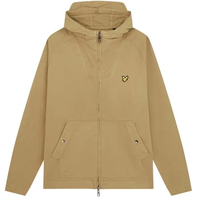 Lyle & Scott Garment dyed zip through jacket - seaweed