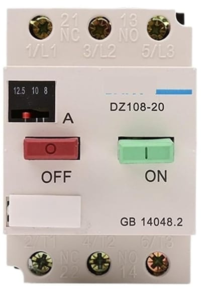 Beschermingsschakelaar Kunststof - Stroomonderbreker - Elektrische Beveiliging - Compact Ontwerp - 32A - Grijs