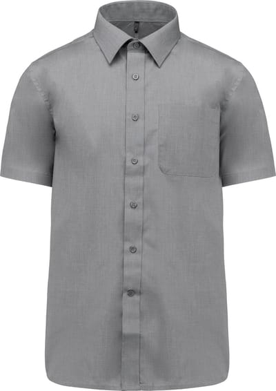 Herenoverhemd 'Ace' korte mouwen merk Kariban Marl Storm Grey maat XL