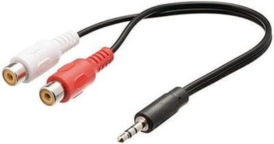 Jack Verloopkabel 3.5mm Male - 2x Tulp Contra RCA Female