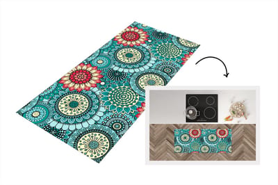 Keukenloper - Loper keuken - Meisjes - Bloemen - Patronen - 120x50 cm - Keukenloper vinyl
