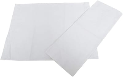Vervangende Stoelhoes voor Regisseursstoel, 2-delige Set met Verwisselbare Linnen Zitting en Rugleuning, Canvas Stoelhoes met Houten Steun (Wit)