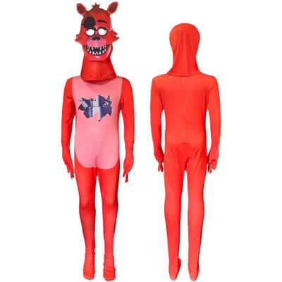 Costume FNAF Enfants Five Nights Freddyed Combinaison Cosplay Nightmare Bonnie Fnaf Fazbear At Freddy Anime Carnaval Cadeau Pour Enfants Kids 120&FNAF Cosplay red