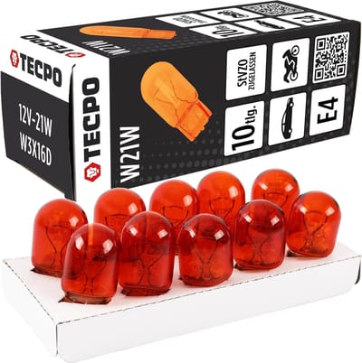 Knipperlicht Lampen - Signaal Lampen Set - Voertuig Verlichting - E-Keurmerk Goedgekeurd - T20 WX3x16d - Oranje