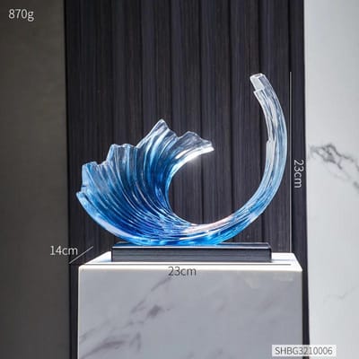 Transparante hars minimalistische ornamenten moderne kunst abstracte sculptuur ornamenten woonkamer accessoires thuis kantoor decoratie cadeaus black