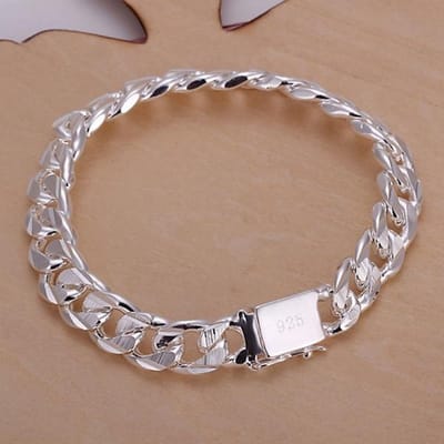 Hoge kwaliteit mode 925 sterling zilveren armband charme 10 mm ketting mannen vrouwen huwelijksgeschenken brown