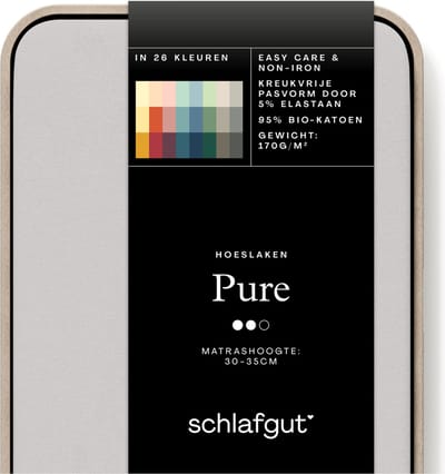Schlafgut Pure Bio Katoen Jersey Hoeslaken M - 120x200 - 130x220 511 Grey Light