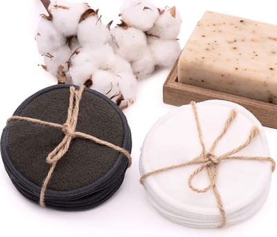 14 Super de luxe herbruikbare wattenschijfjes bamboe make up remover pads incl. waszak - Ecologische