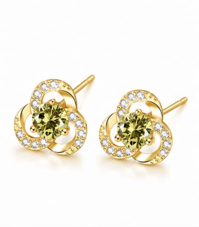 Oorbellen- Exclusieve goudkleurige oorbellen - Zirkonia- Verguld - Roestvrijstalen oorbellen - sieraden – Cadeau tip – Hip - Trendy
