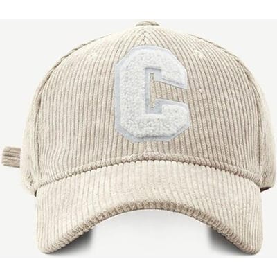 Mode Corduroy Baseballpet Dames Letter C Snapback Pet Vrouwen Shoppen Verkleden Verstelbare Casual Petten Hip Hop Petten white