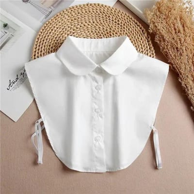 Mode Voorstrik Wit Nepkraag voor Dames Staand Afneembare Kraag Nep Meisjes Vintage Kant Dames Nep Blousekraag white