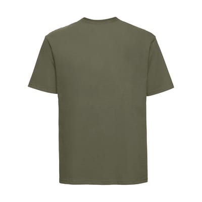 Russell Heren Klassiek Ringspun Katoen T-Shirt (Olijf)