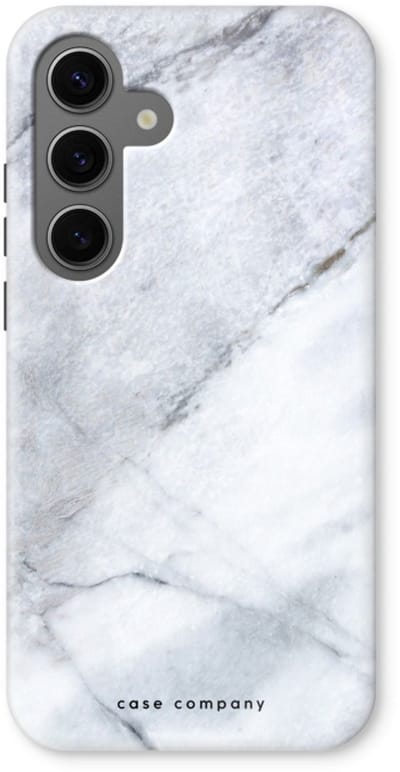 Case Company® - Hoesje geschikt voor Samsung Galaxy S24 hoesje - Witte marmer - Tough Case - Maximale Bescherming alle Kanten en Schermrand