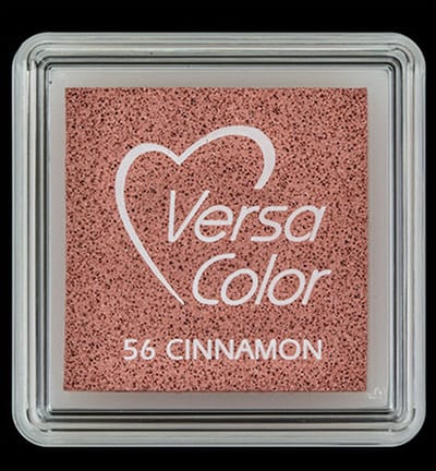 Versacolor zuurvrij inktkussen - stempelkussen 3x3 cm - cinnamon - kaneel bruin
