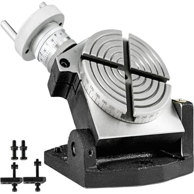 Draaibank 4 INCH/100 MM Horizontale Verticale Draaibank 4-Sleuf Draaibank voor Freesmachine MT-2 Draaibank voor Frezen 360 Graden