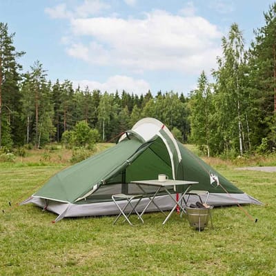 vidaXL - Backpacking - Tent - 4-persoons - Groen - 185T - Polyester - met - PU - Coating