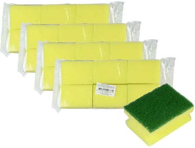 Benson Schuursponsjes - 24x stuks - met nagelbescherming - sterke reiniging - Afwassen/schoonmaken