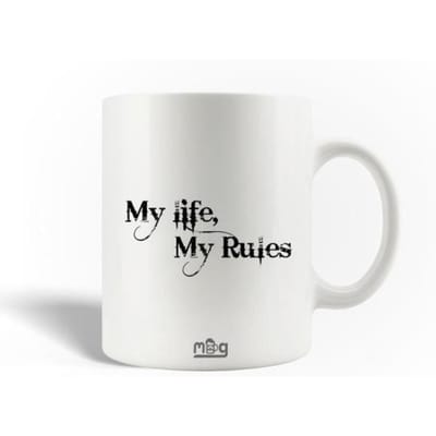 Mug en Céramique Citation My life My rules