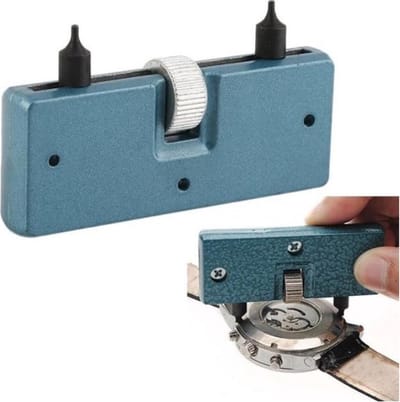 Universele Verstelbare Horlogekast Opener – Horloge Opener - Horloge Reparatie - Robuuste Horlogemakers Gereedschap – Blauw