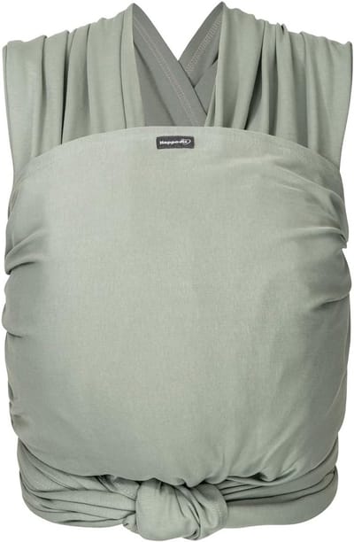 Elastic baby sling voor pasgeborenen 2-9 kg - biologisch katoen - 4.6 m - groen
