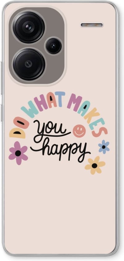 Case Company® - Hoesje geschikt voor Xiaomi Redmi Note 13 Pro plus hoesje - Happy days - Soft Cover Telefoonhoesje - Bescherming aan alle Kanten en Schermrand