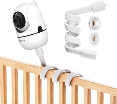 Babymonitor Flexibele Houder - Zwanenhals Camera Mount - Baby Bewaken - Wikkelbevestiging Zonder Boren - 40 cm - Zwart
