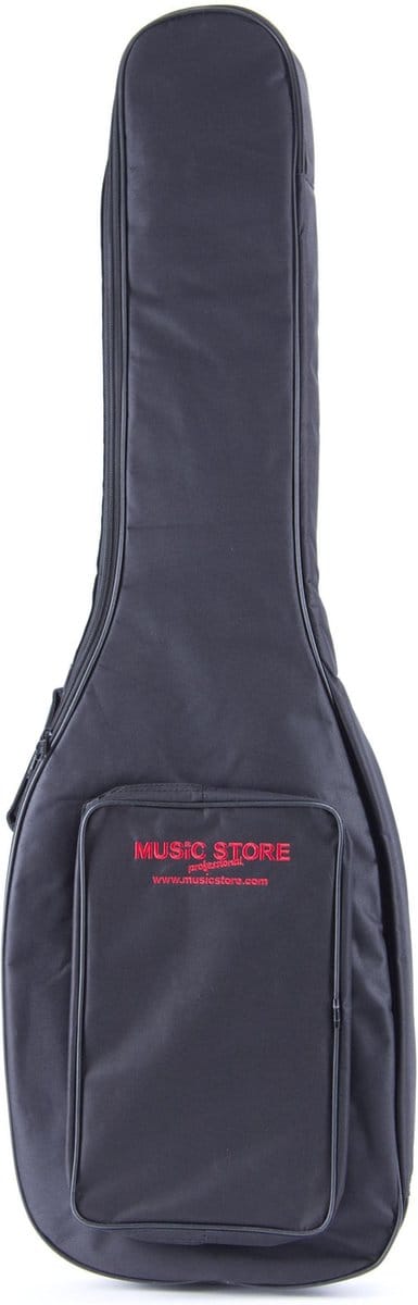 MUSIC STORE "Basic" Gigbag E-bas zwart/rood Logo - Tas voor basgitaar