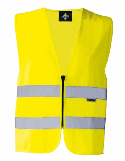 Korntex Hi-Vis Safety Vest Cologne With Front Zipper KX217 - Signal Yellow - S