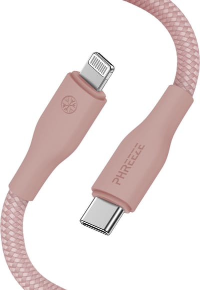 Kabel geschikt voor Lightning naar usb C - 1 meter - roze - Oplaadkabel geschikt voor iPhone