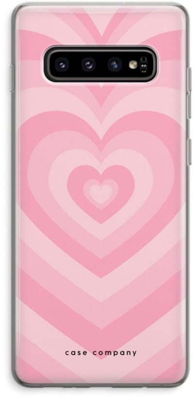 Case Company® - Hoesje geschikt voor Samsung Galaxy S10 Plus hoesje - Hart Roos - Soft Cover Telefoonhoesje - Bescherming aan alle Kanten en Schermrand