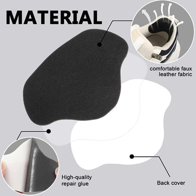 Hakbeschermers / Schoenreparatiepleisters - 2 maten, 10 paar Black