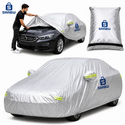 Autohoes L Zilver – Waterdicht & Weerbestendig – Beschermhoes voor Auto – Universele Pasvorm – Bescherming tegen Regen, Zon & Stof – 81830