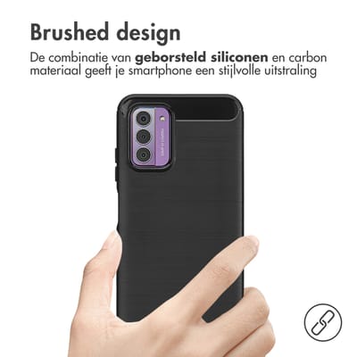 imoshion Hoesje - Geschikt voor Nokia G42 - Brushed Backcover - Zwart
