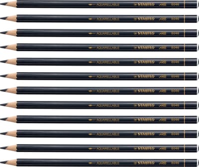 STABILO All - Speciaal Kleurpotlood - Zwart - Schrijft Op Vrijwel Alle Gladde Oppervlakken - Doos 12 stuks