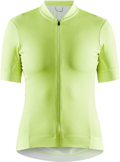 Craft Fietsshirt Korte Mouwen Dames Lime - ESSENCE JERSEY W SNAP - L