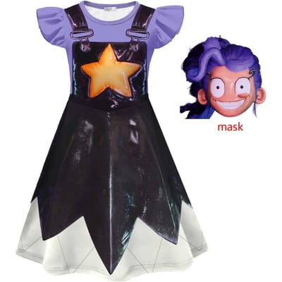 Jeu d'horreur pour enfants Temps de jeu Costume Cosplay Lily Robe Fille Chapitre 5 Lily Vêtements pour enfants Halloween Carnaval 140 black
