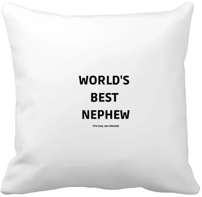 Akyol - world's best nephew it's true we checked Kussen hoes - Neef - werelds beste neef - verjaardag - cadeautje voor neef - neef artikelen - kado - geschenk - 40 bij 40 cm