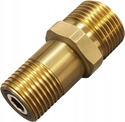 Adapter reductie hogedruk - M22 naar M18 - Flexibele reiniging - Messing met O-ring - Buiten naar buiten - Meerkleurig